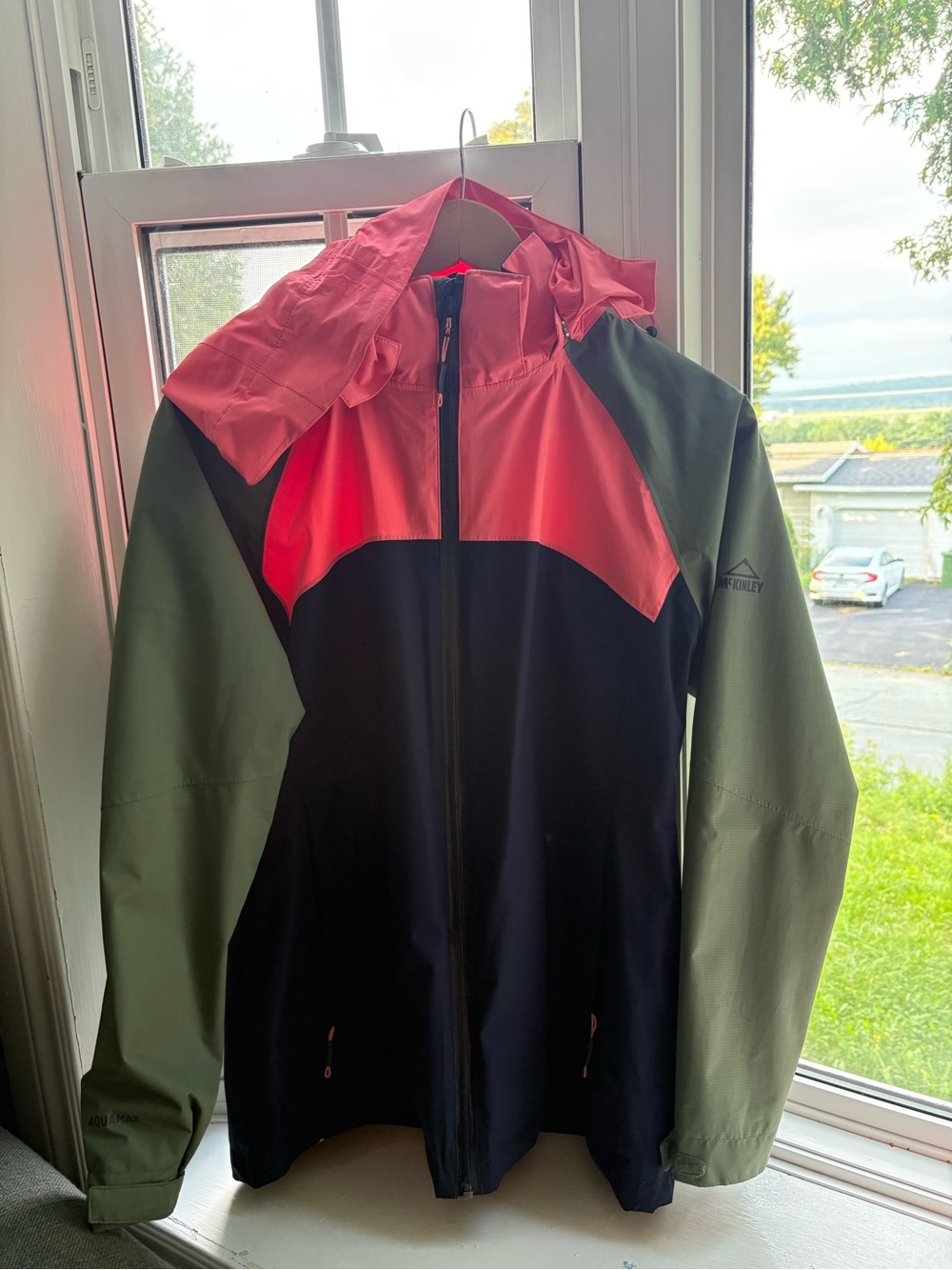 McKINLEY AquaMax 10K Waterproof Colourblock Rain Jacket Hooded M